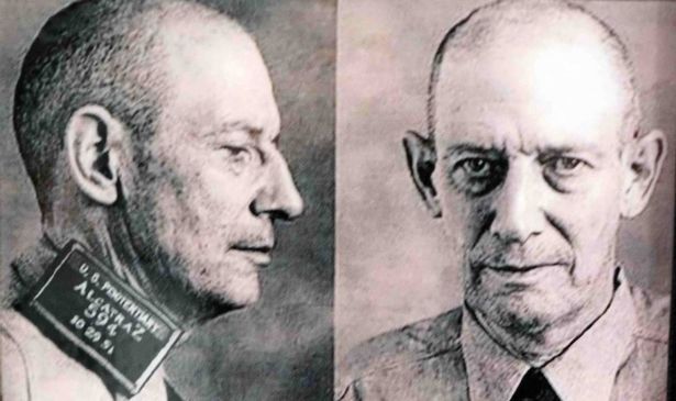 A composite of two black-and-white mugshots