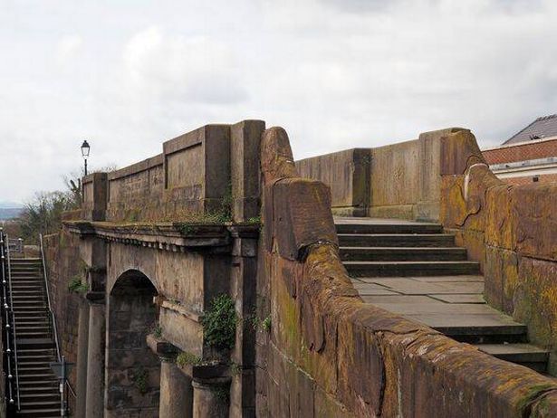 Northgate bridge spanning the road.