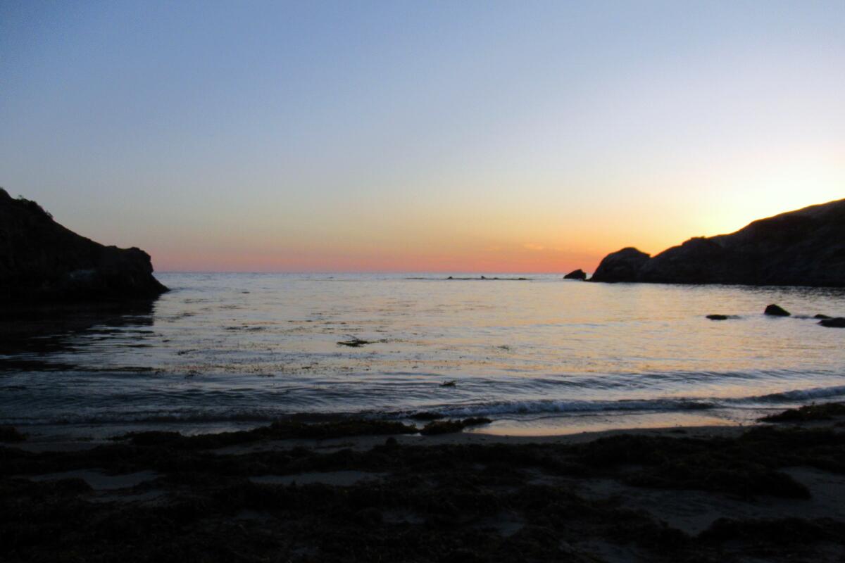 The island at dusk.