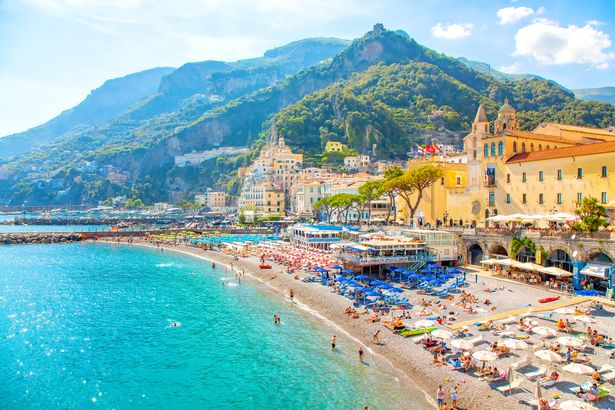 Amalfi town coastline, province of Salerno