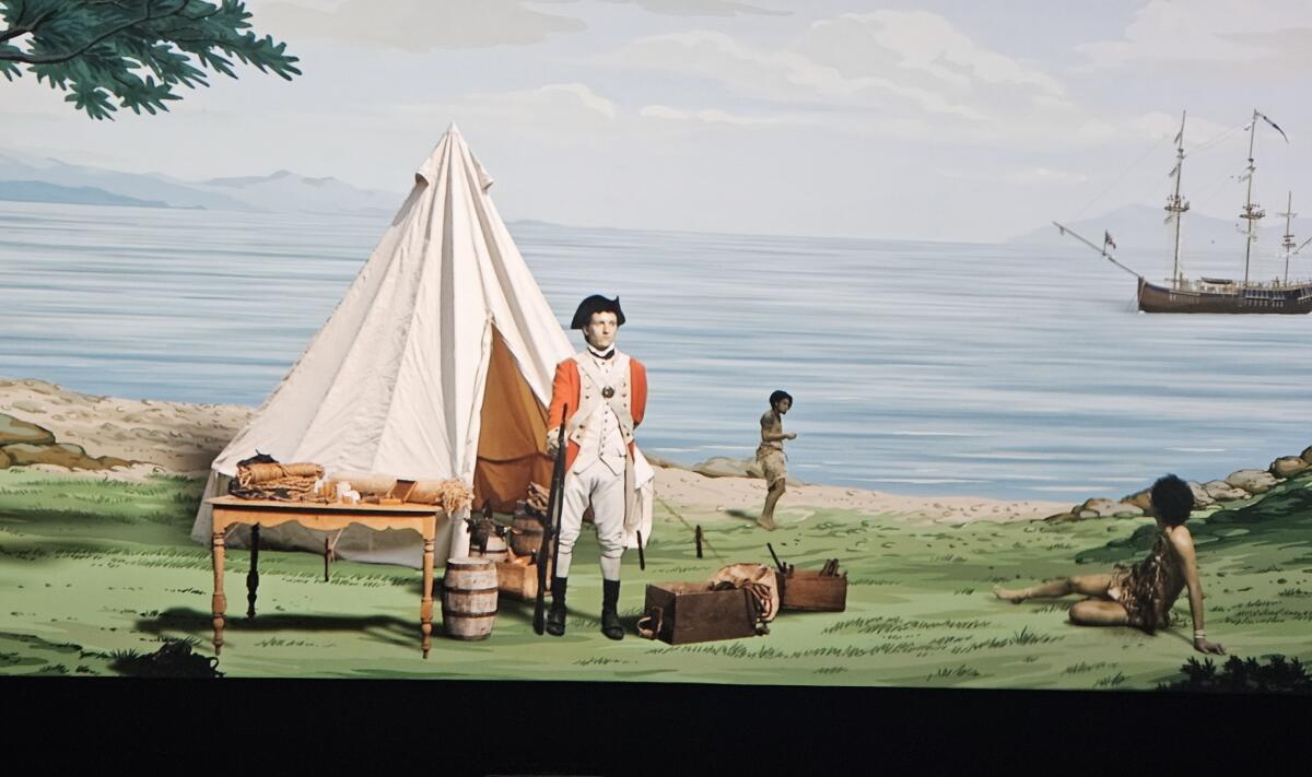 Lisa Reihana, "in Pursuit of Venus [infected]," 2015, projected video animation.