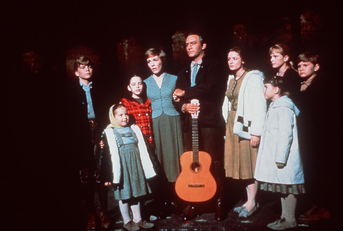 Julie Andrews, Christopher Plummer and the Von Trapp family in a scene from the 1965 film "The Sound of Music."