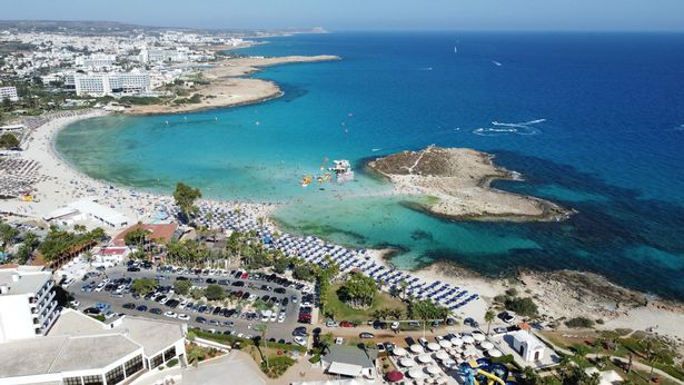 Nissi Beach in the resort town of Ayia Napa