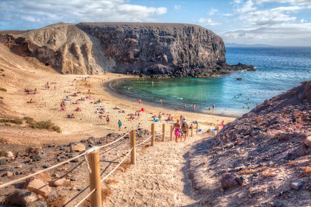 Playa Papagayo beach is small and beautiful sheltered cove