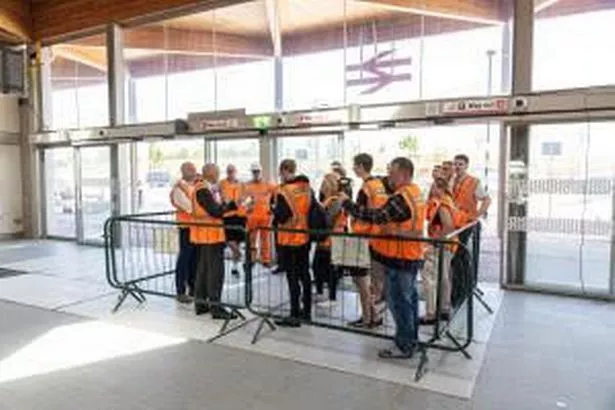 Council and rail bosses inspect new station