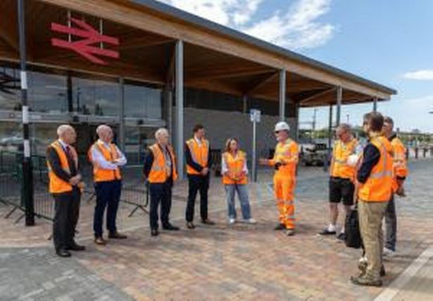 Council and rail bosses inspect new station