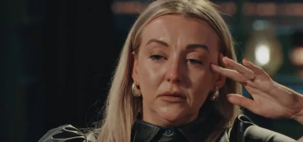 Sarah broke down in tears during the emotional commitment ceremony 
