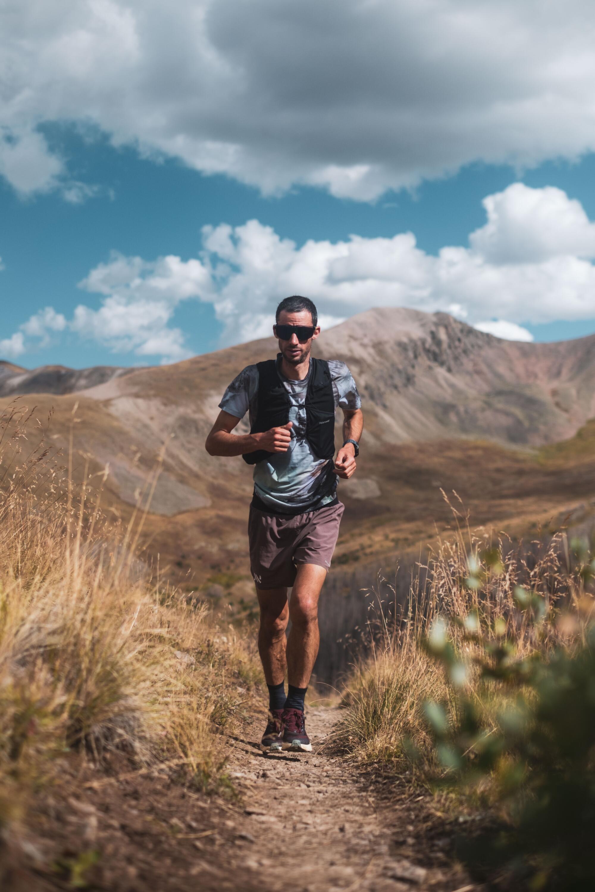 Spanish mountaineer Kilian Jornet hikes in the San Juan Mountains of Colorado in September.