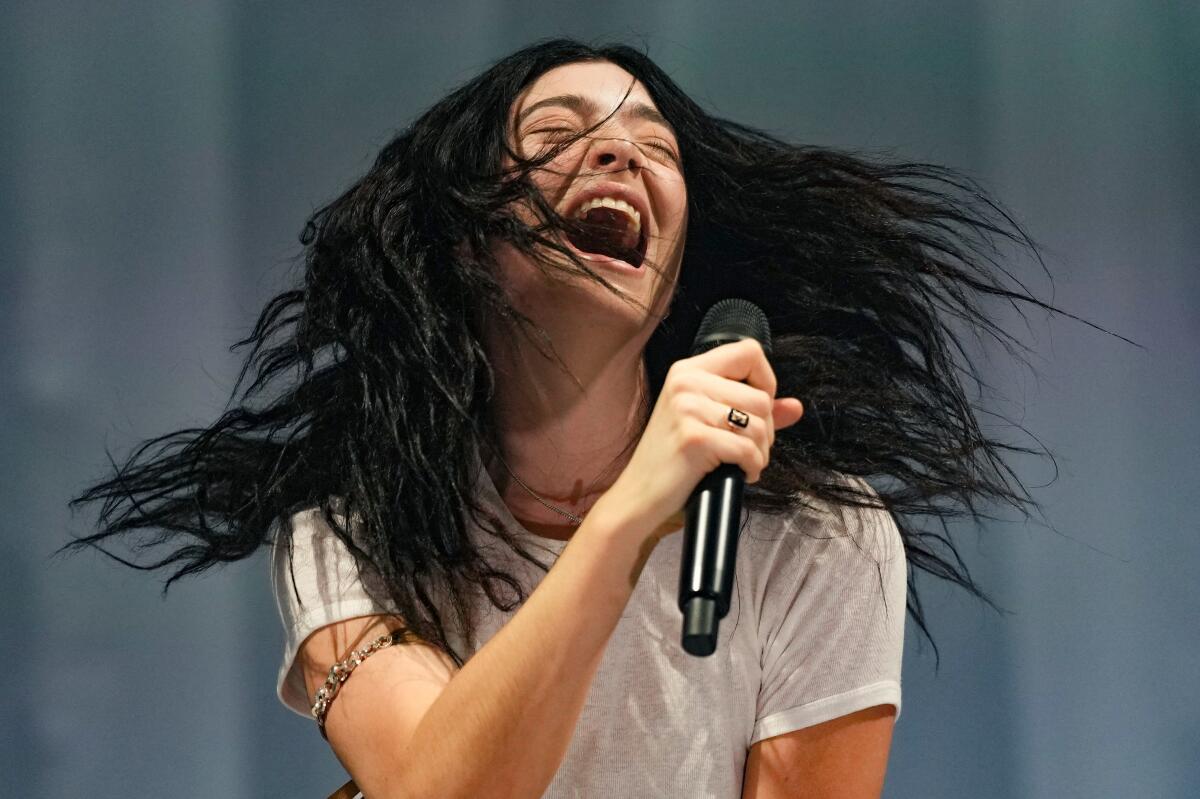 Lorde performs Saturday at the Kia Forum.