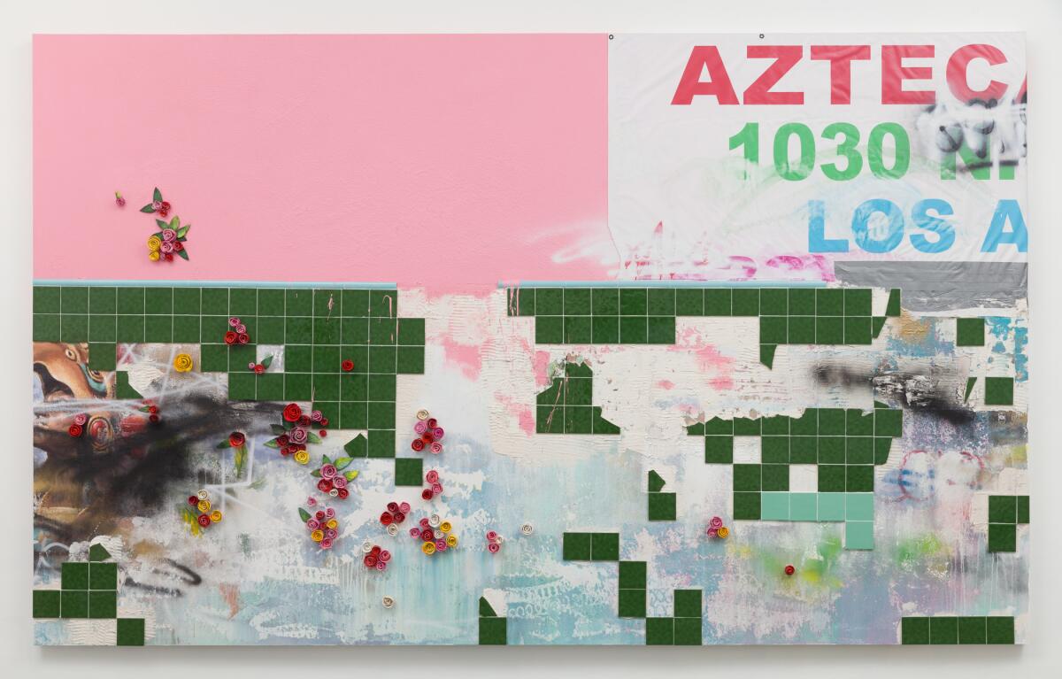 Patrick Martinez, "Fallen Empire," 2018, mixed media