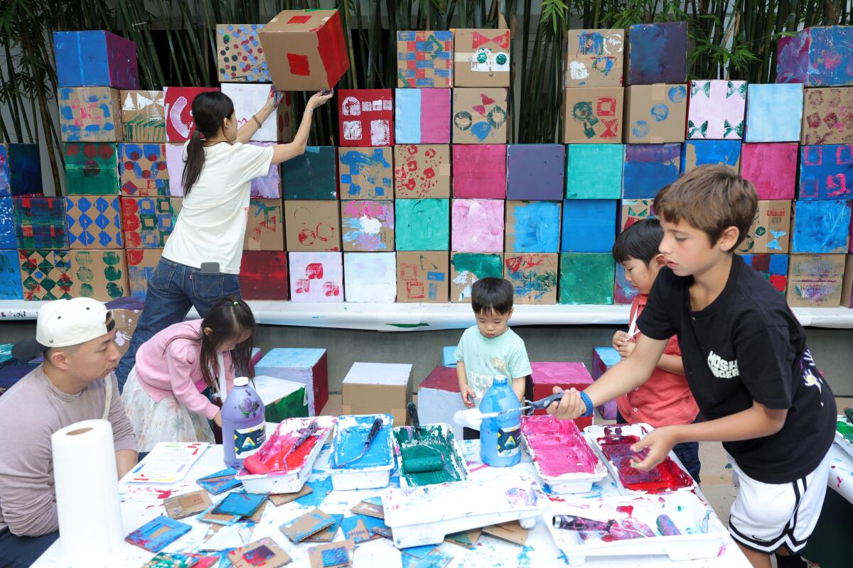 Guests attend the K.A.M.P. family fundraiser at the Hammer Museum on Oct. 12, 2025, in Los Angeles.