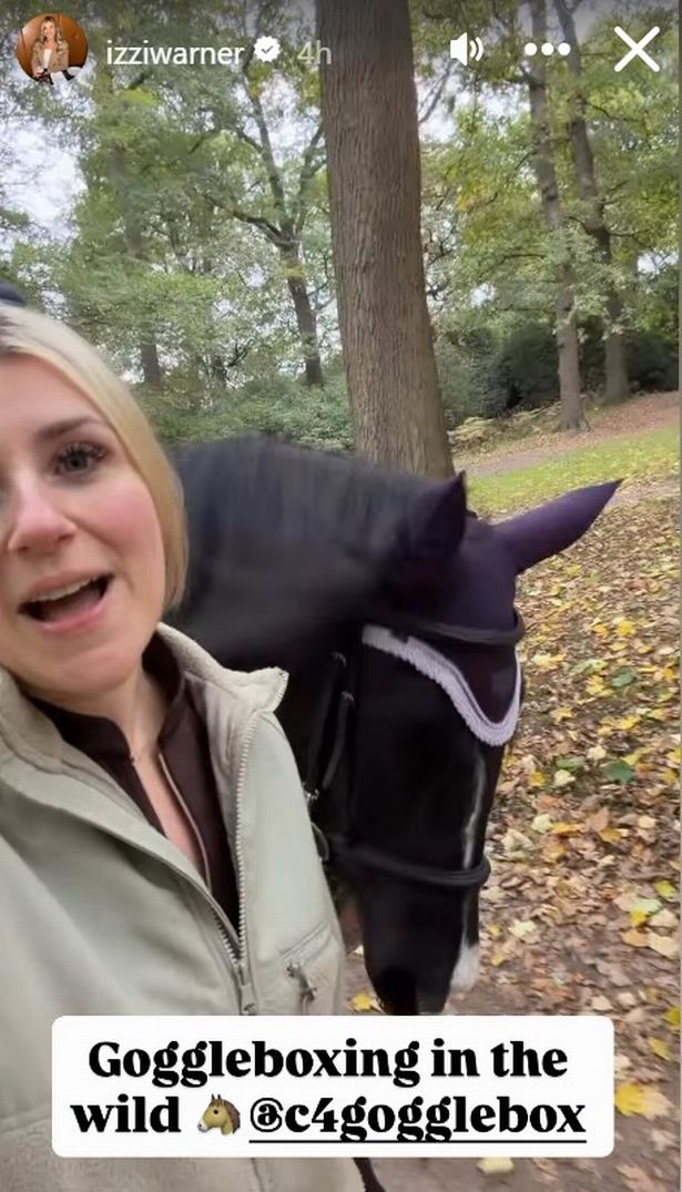 Gogglebox's Izzi Warner with a horse