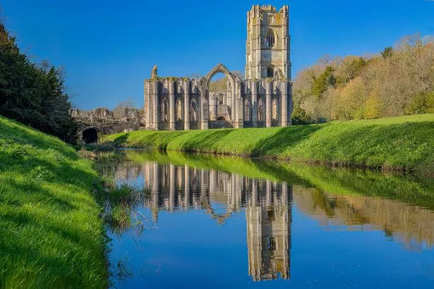 Fountains Abbey, Yorkshire, United Kingdom. Photo taken on the 10th of April 2025.