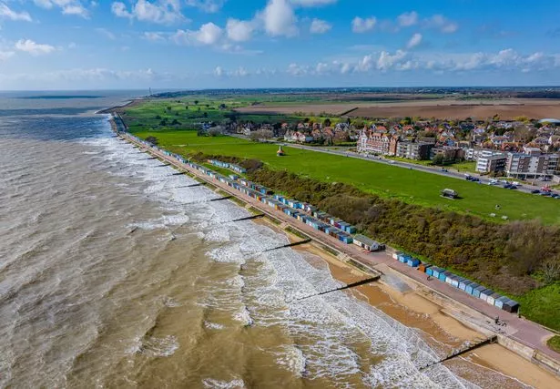Aerial photo from a drone of Frinton-on-Sea 