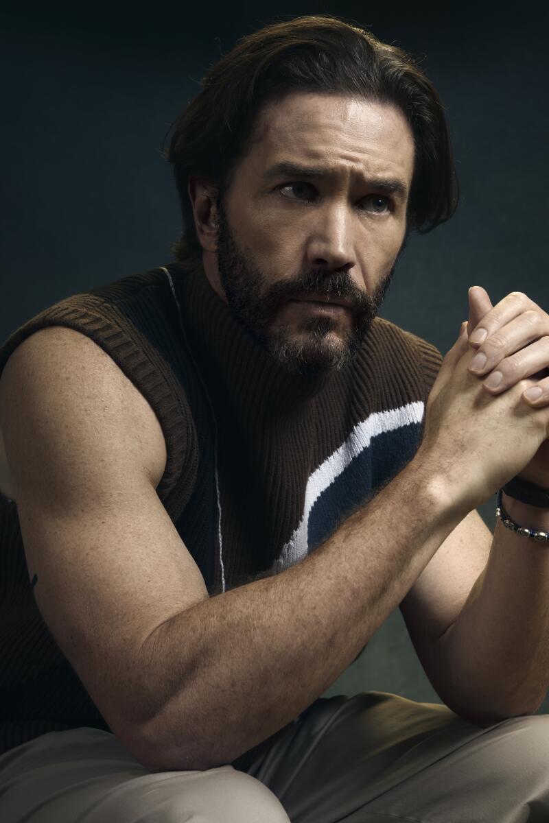 West Hollywood, CA October 28, 2025 - Tom Pelphrey of "Task" in West Hollywood, CA on Sunday, Oct. 28, 2025. (Bexx Francois/For The Times)