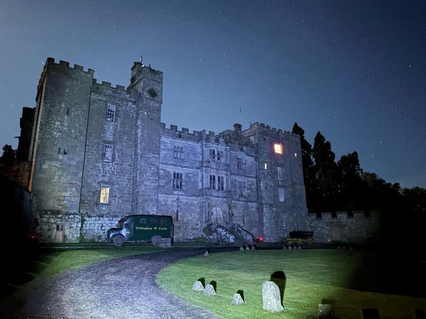 Chillingham Castle after dark is a pretty spooky place