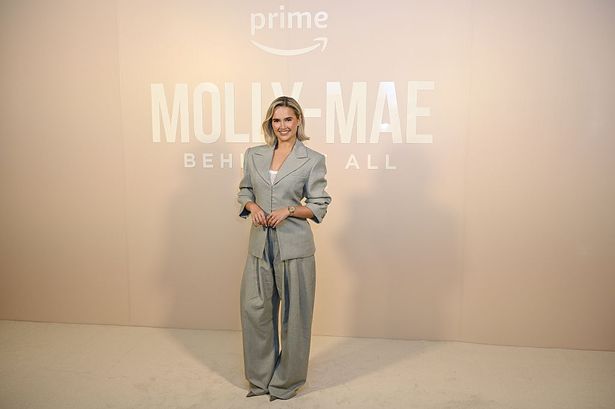 Molly-Mae Hague attends the "Molly-Mae Hague: Behind It All" Series 2 launch on October 16, 2025 in London