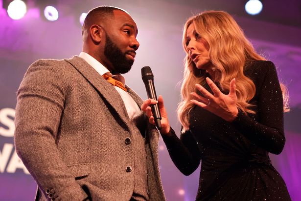Inspiration winner Javeno McLean with Carol Vorderman.