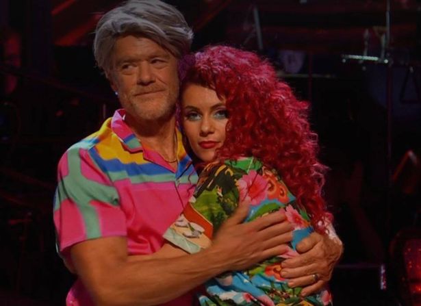 Strictly Come Dancing's Stefan Dennis and Dianne Buswell hugging