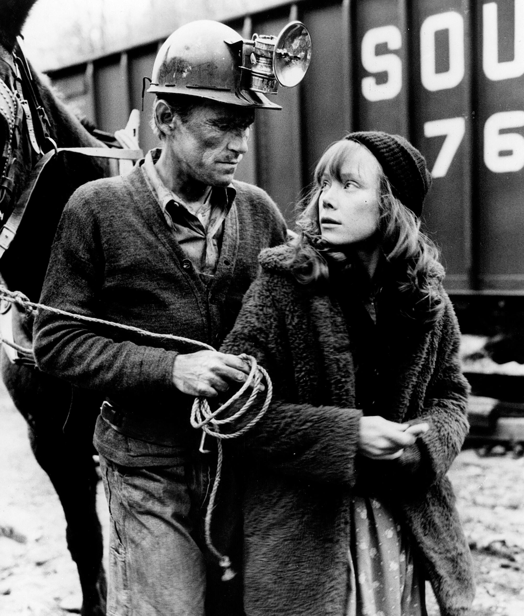 Levon Helm and Sissy Spacek in "Coal Miner's Daughter."