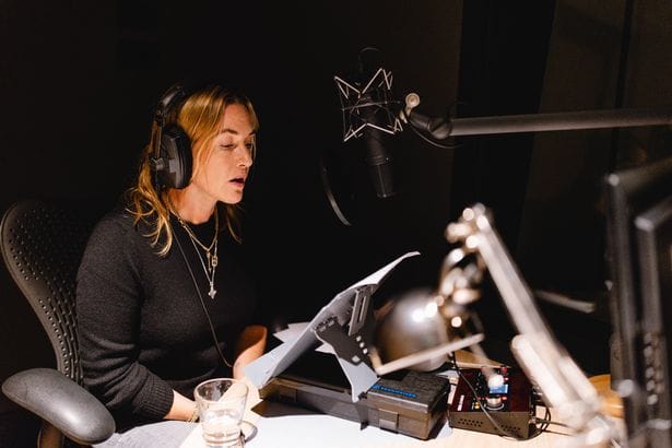 Kate Winslet recording the voiceover for the film (The King’s Foundation/Courtney Louise Photography/PA)