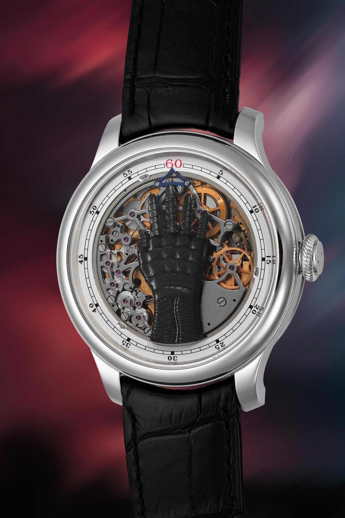 Francis Ford Coppola's custom F.P. Journe FFC timepiece uses a single hand to indicate all 12 hours.