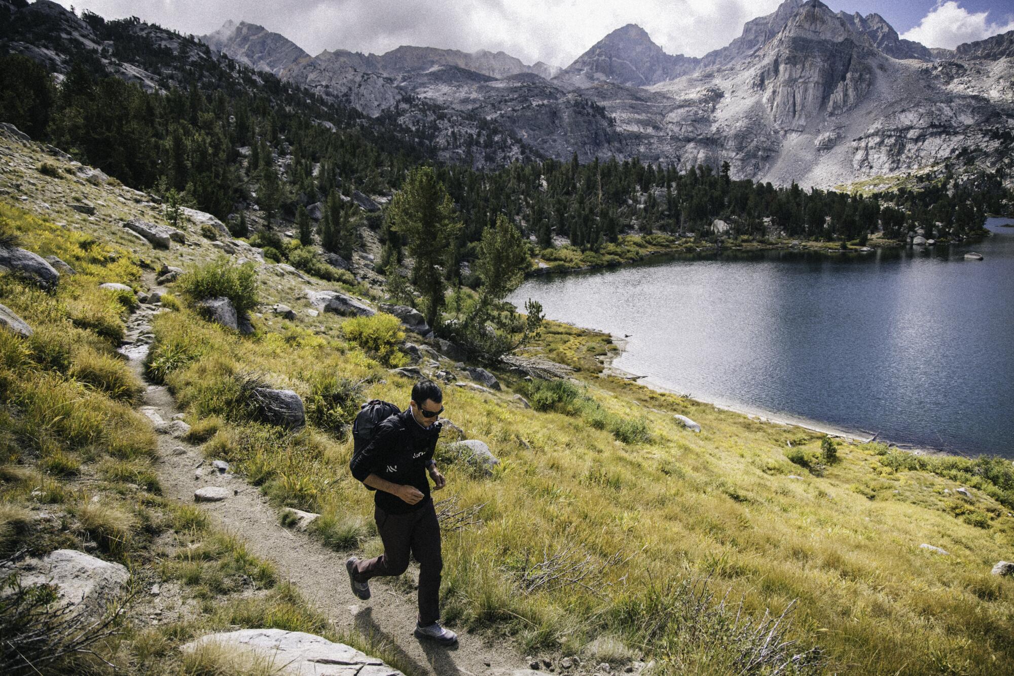 Spanish mountaineer Kilian Jornet in the Sierra Nevada range known as the Normans 13.