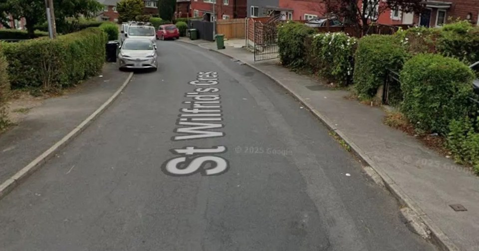 Street view of St. Wilfrid's Crescent in Harehills, Leeds.