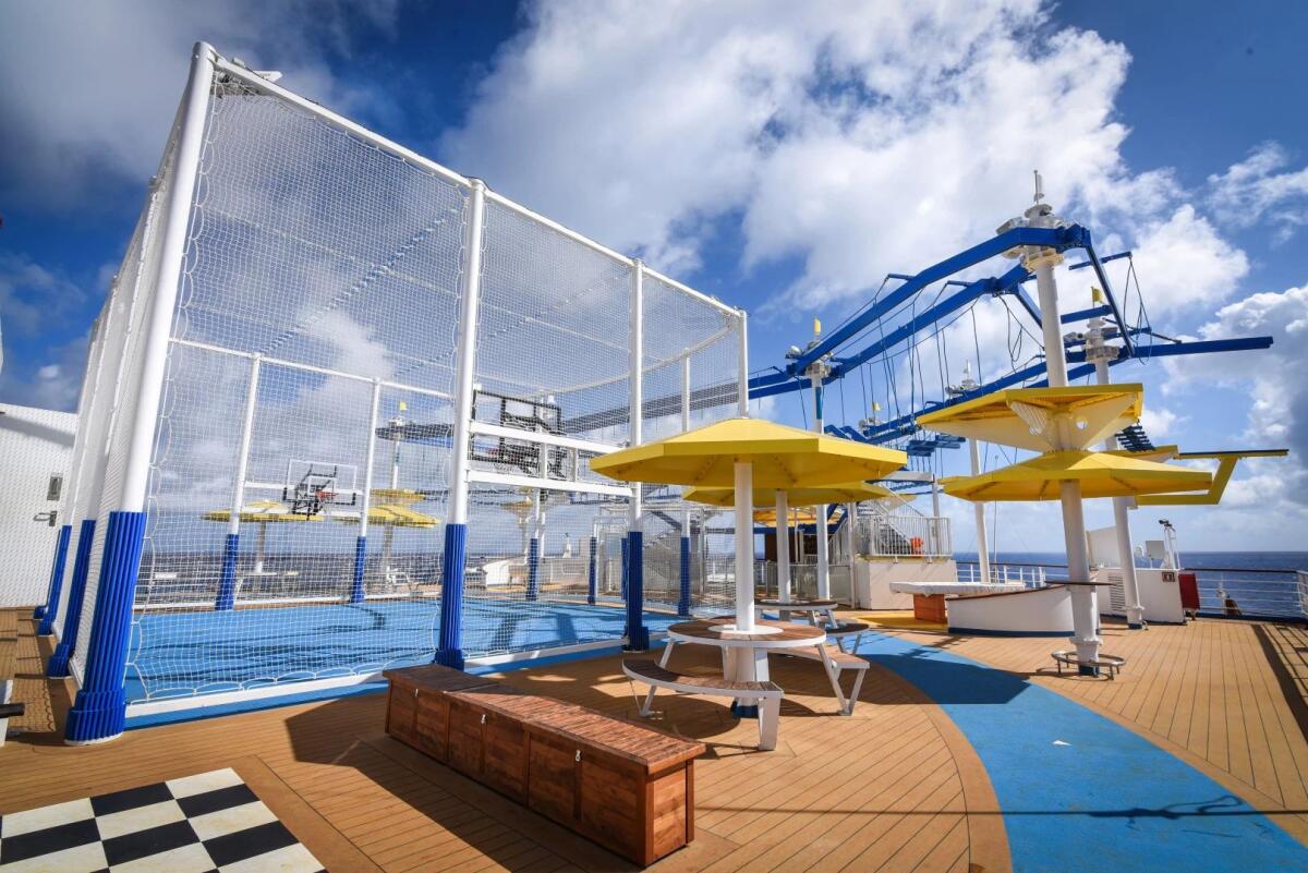 The sports court on Carnival Radiance.