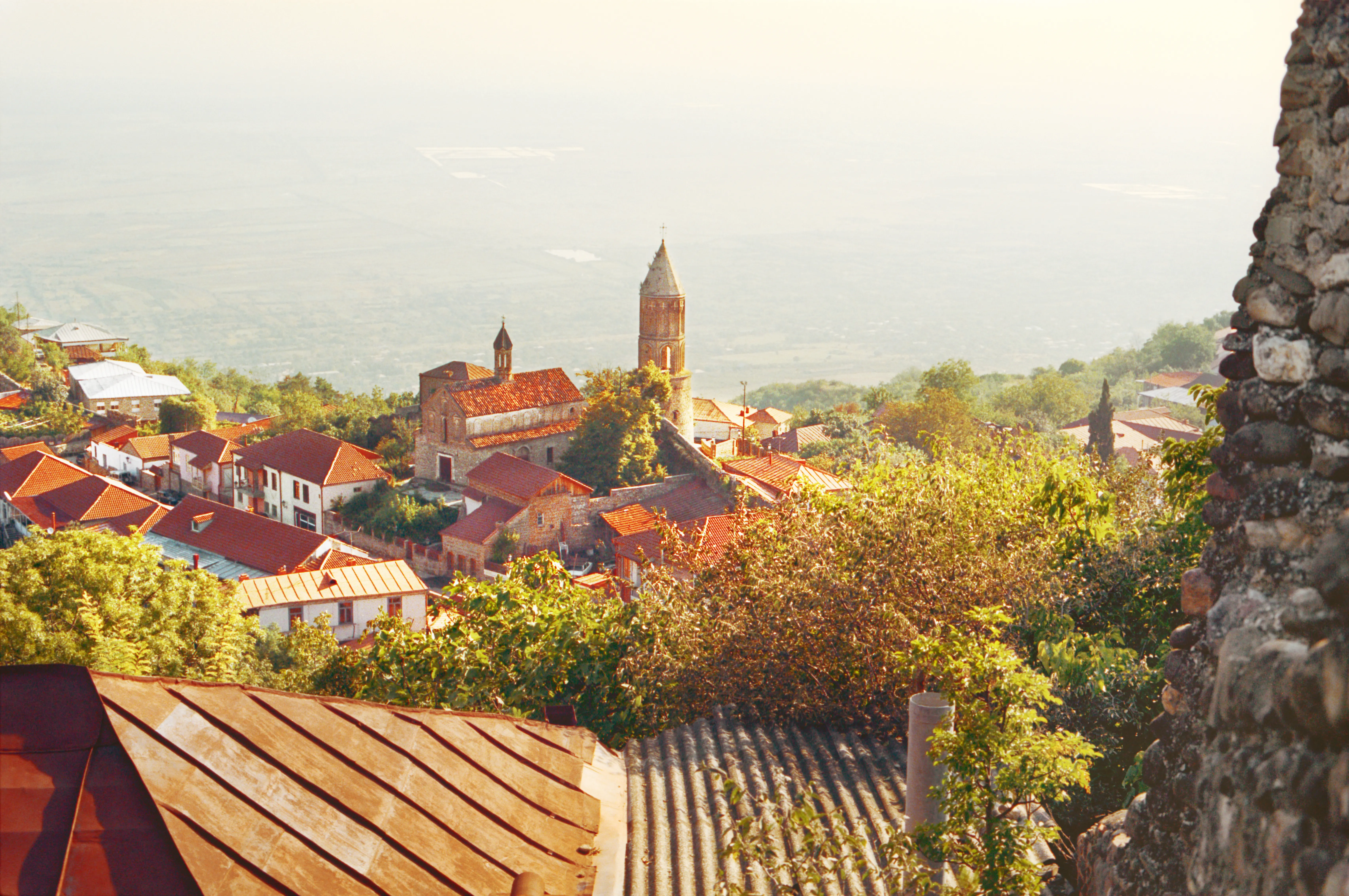 View of Sighnaghi at dawn, Georgia.
