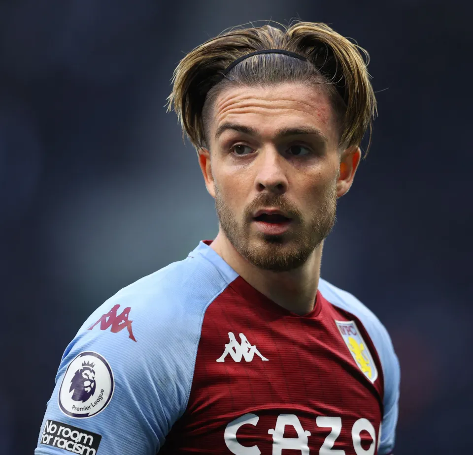 Aston Villa's Jack Grealish looks on during a Premier League match.
