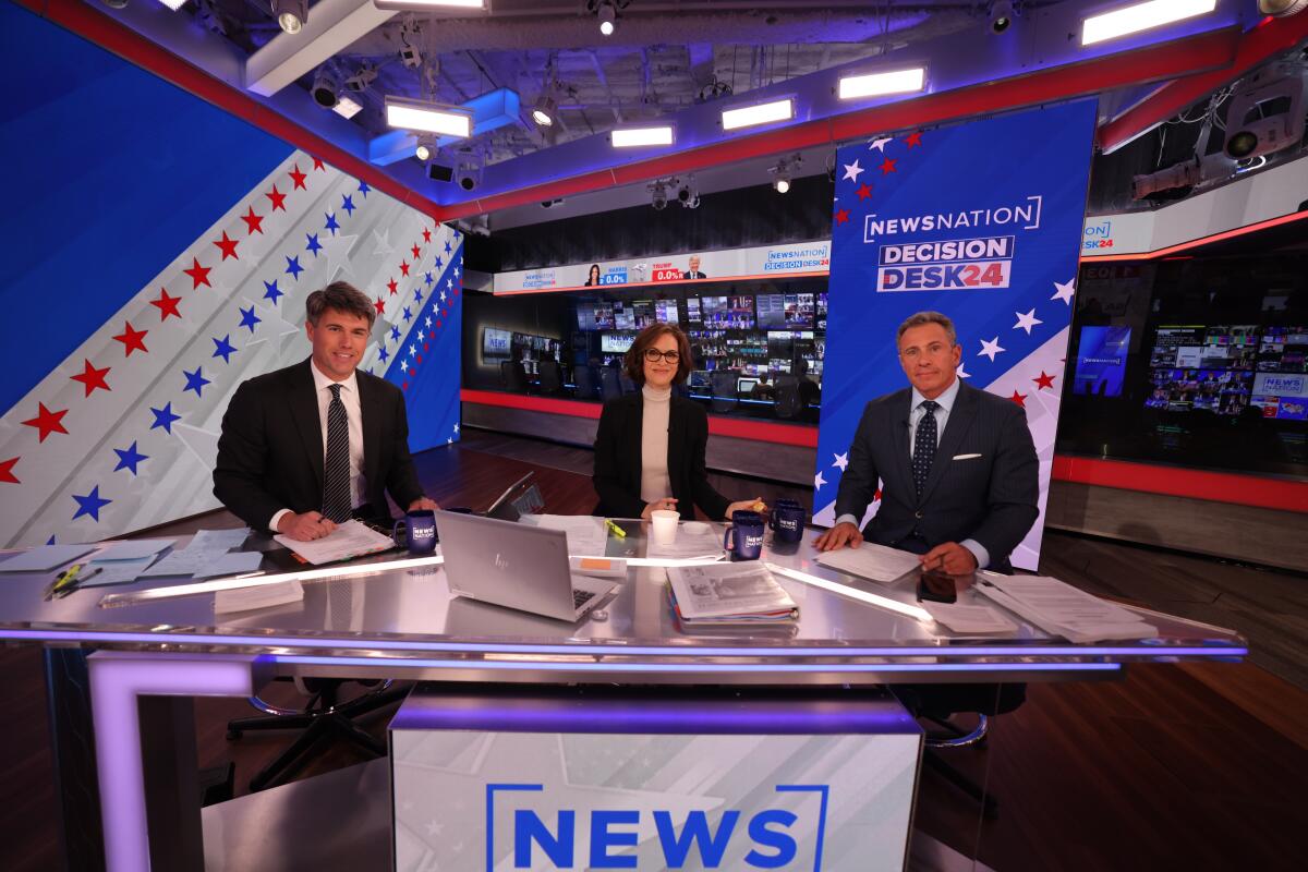 Leland Vittert, Elizabeth Vargas and Chris Cuomo will anchor election night coverage for NewsNation.