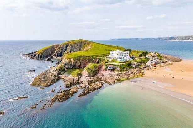 Beach leads to Burgh Island