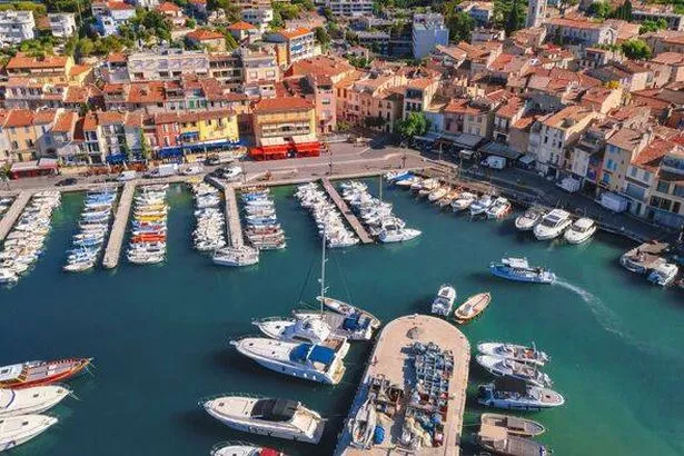 Aerial view of Cassis Provence-Alpes-Cote d'Azur Marseille France